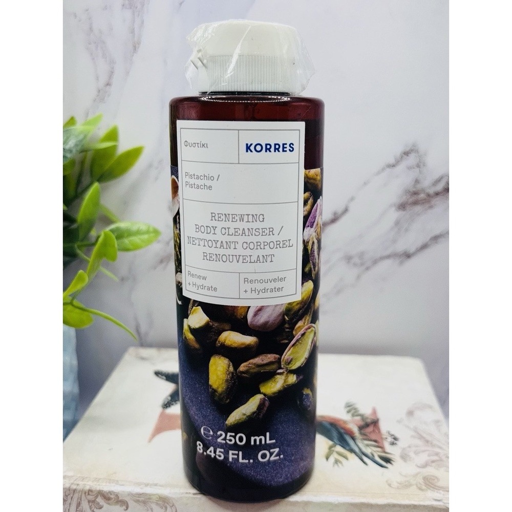 Korres Pistachio Renewing Body Cleanser Renew + Hydrate 8.45 Fl New
